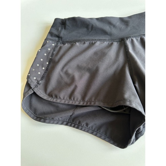 Lululemon Speed Up Short Black Polka Dot Reflective Running Shorts Womens Size 4 - Picture 9 of 13